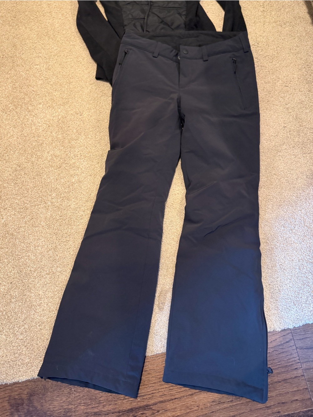 Worn Once Small Bogner Fire and Ice Black Womens snow pants and fleece puffer